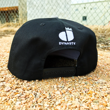 Load image into Gallery viewer, New Haven Bat And Ball Society — Retro Script — Dynasty Snapback — Black / Grey